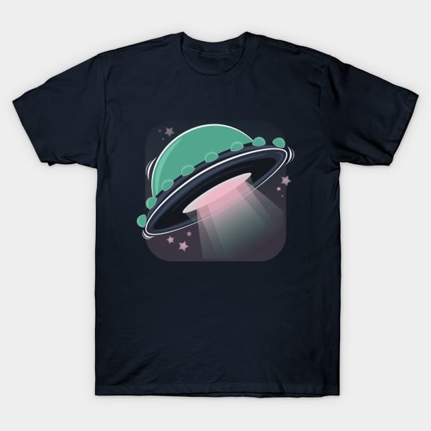 Alien UFO v2 T-Shirt by Twisted By Art